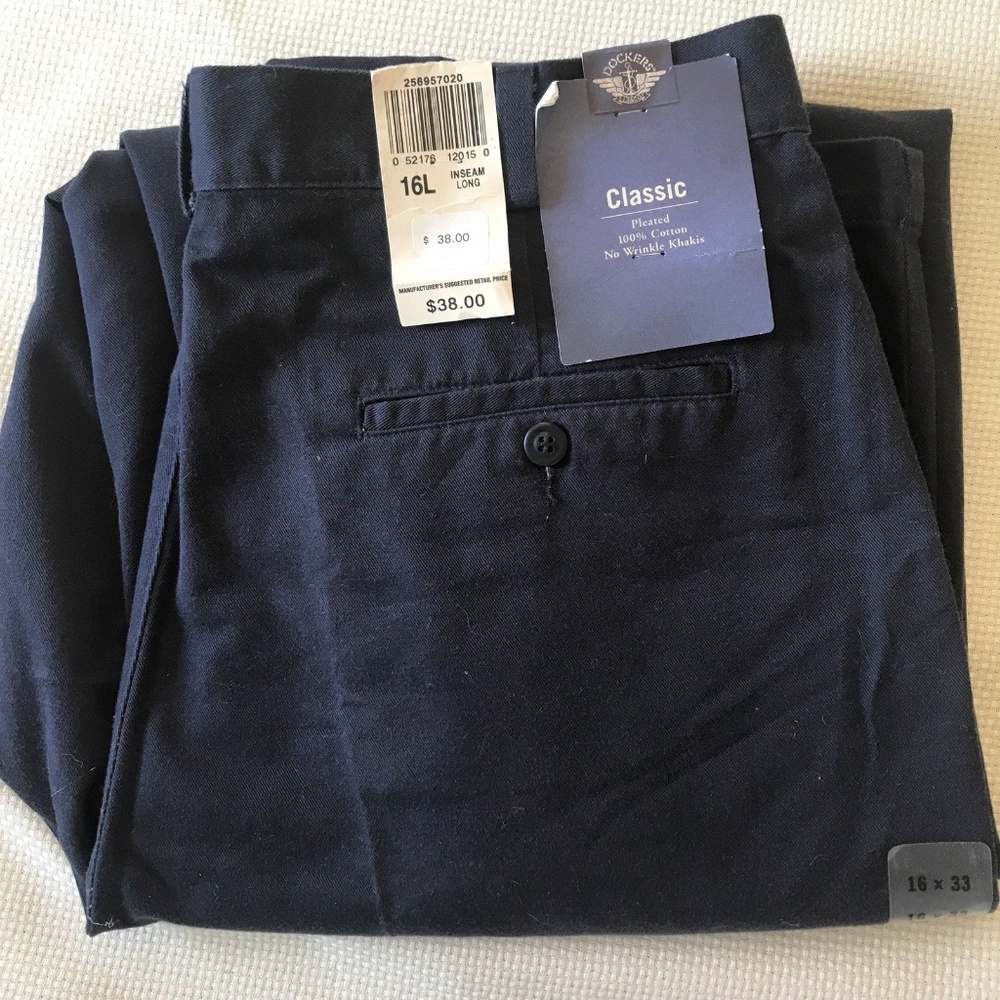 Dockers Women's 16 Long Blue Khaki Pants